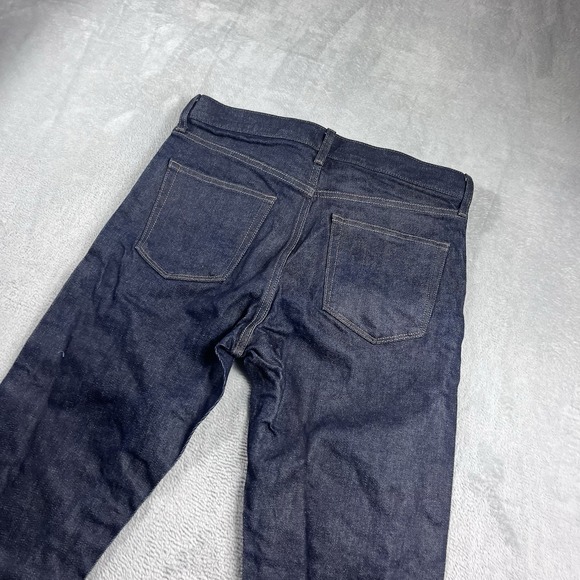 Uniqlo Mens Slim Straight Middle Rise Selvedge Blue Denim Jeans Size 31x30* - Picture 13 of 14